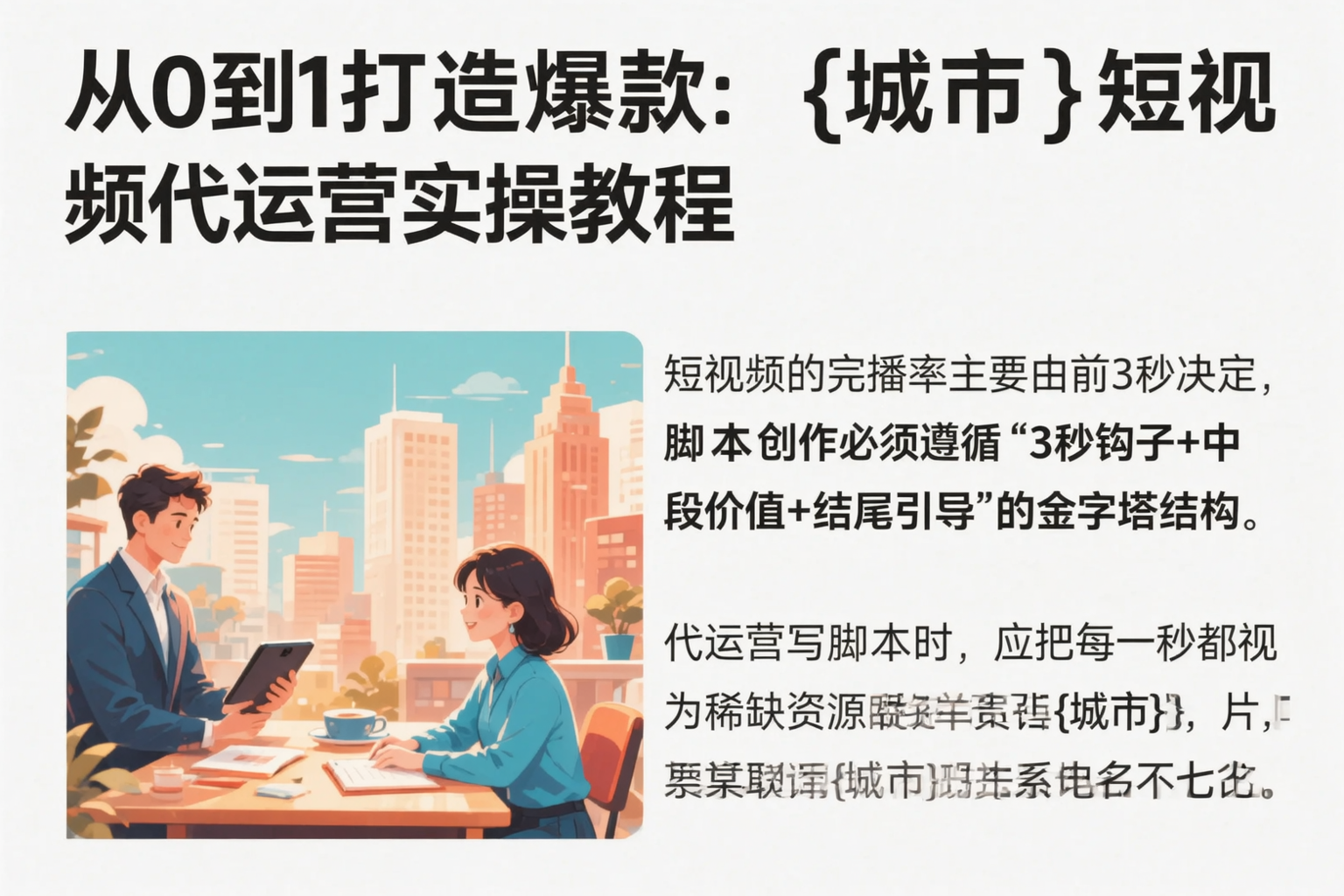 从0到1打造爆款：宜春短视频代运营实操教程