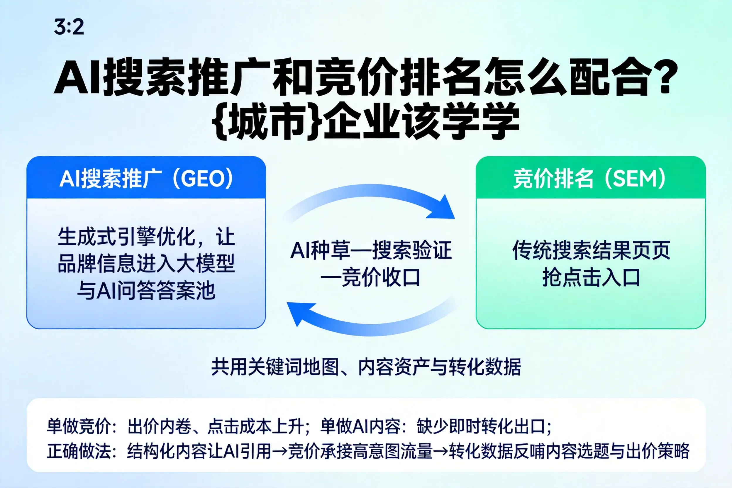AI搜索推广和竞价排名怎么配合？宜春企业该学学