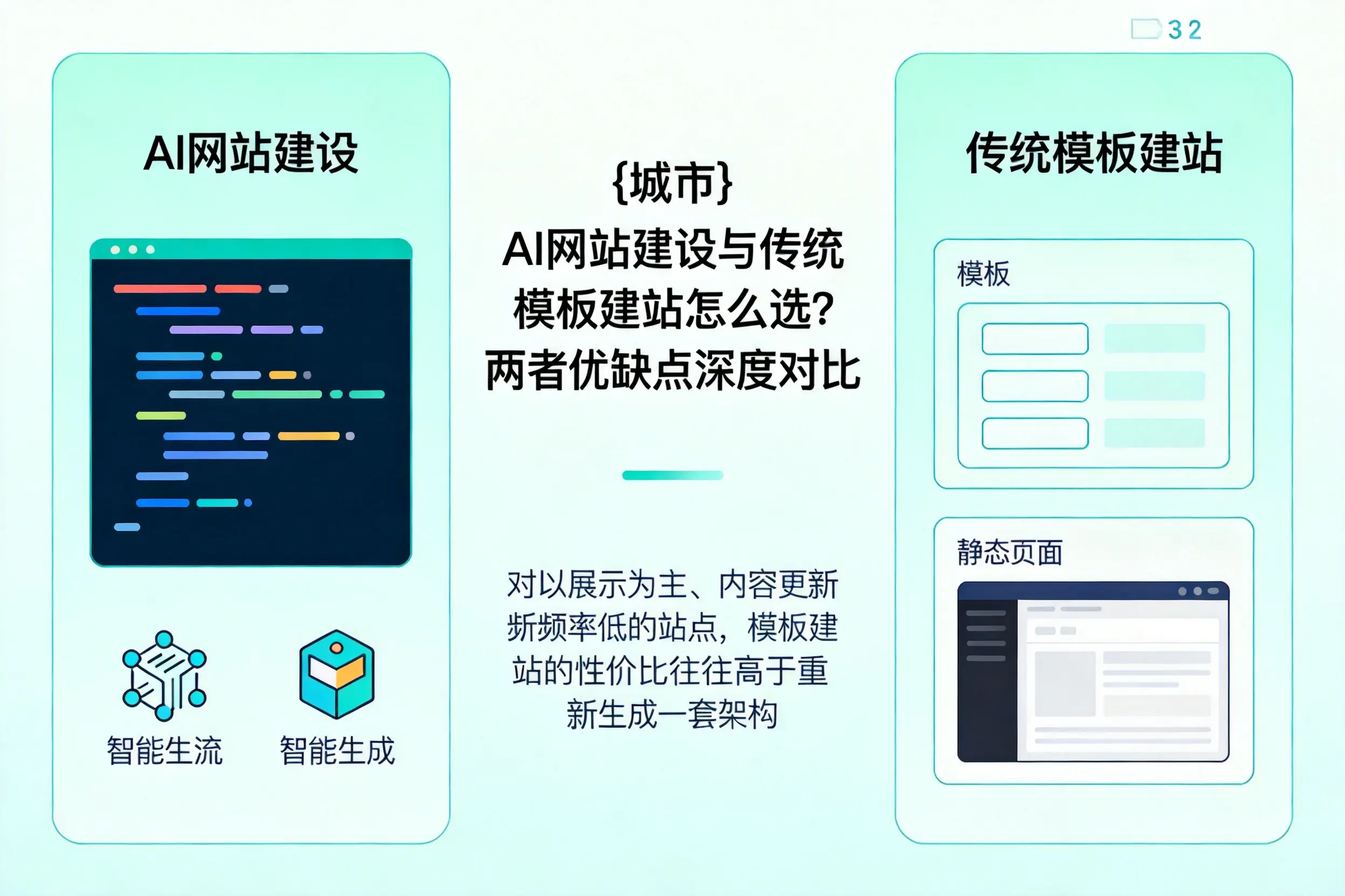 宜春AI网站建设与传统模板建站怎么选？两者优缺点深度对比