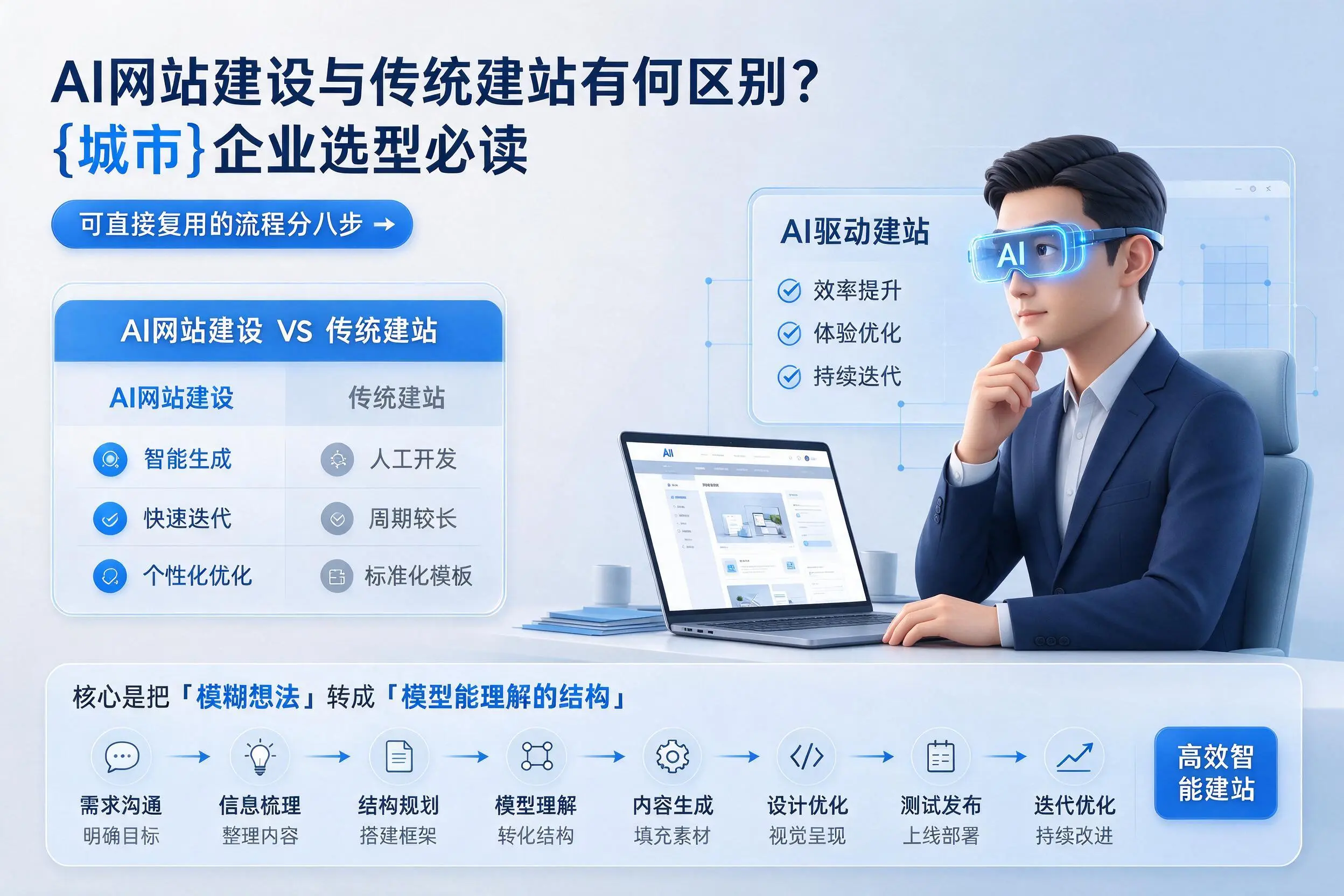 AI网站建设与传统建站有何区别?宜春企业选型必读
