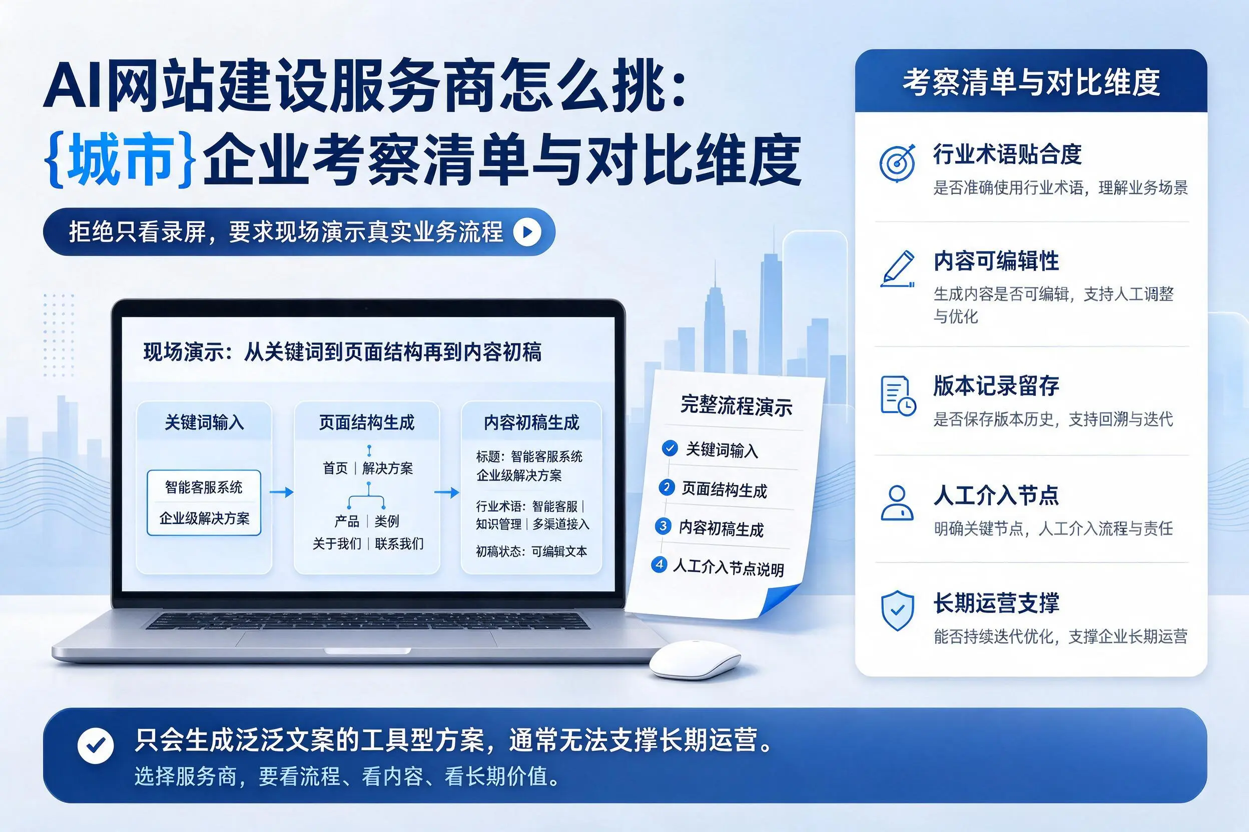 AI网站建设服务商怎么挑：宜春企业考察清单与对比维度