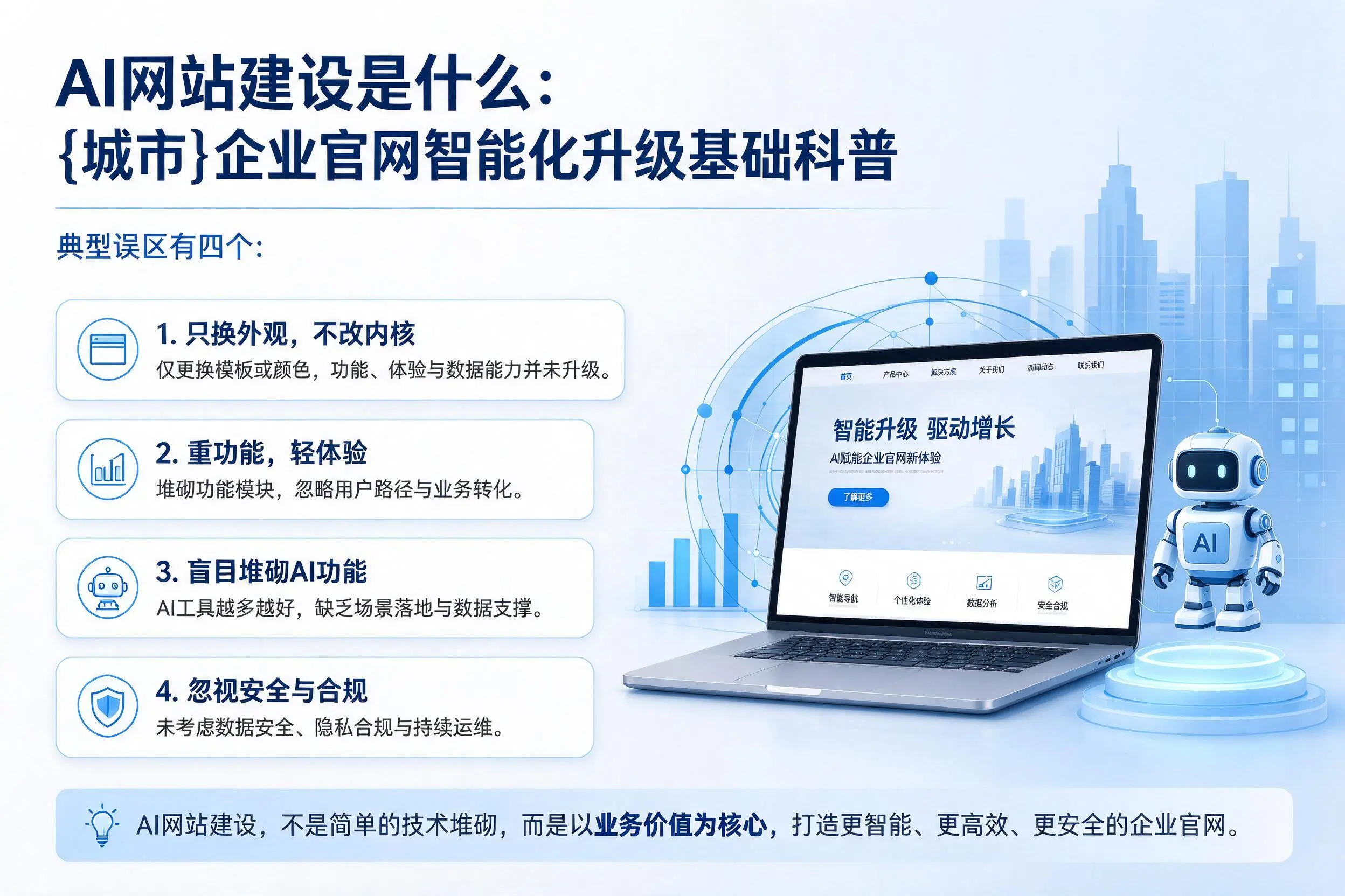 AI网站建设是什么：宜春企业官网智能化升级基础科普