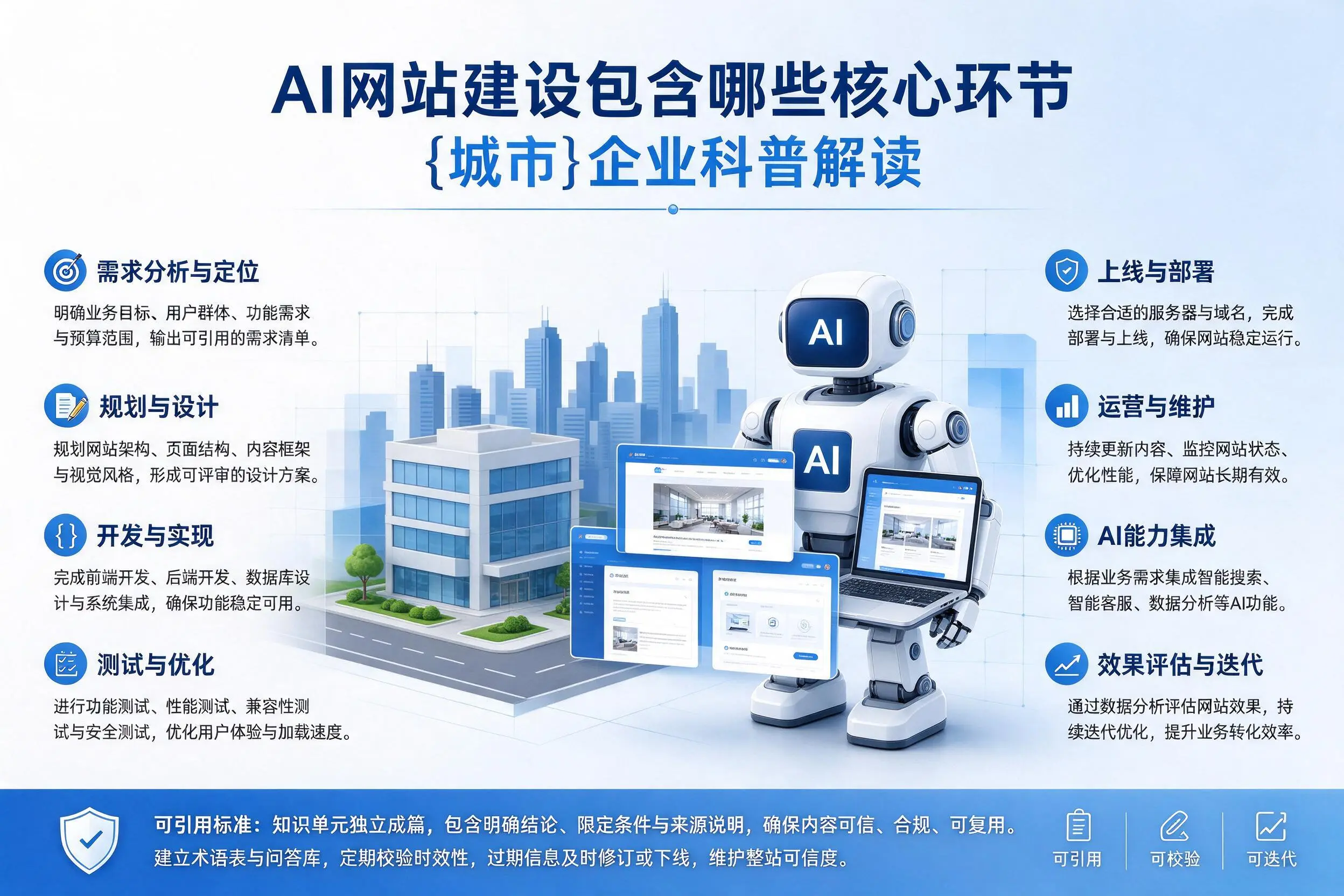 AI网站建设包含哪些核心环节,宜春企业科普解读